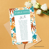 開花レトロ抽象芸術カラフルワイルドフラワーテーブルNo