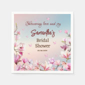 開花ロマンス – ブライダルシャワー紙ナプキン スタンダードカクテルナプキン (正面)