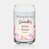 開花ロマンス – ブライダルシャワー ガラス缶 (正面)