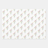 開花ワイルドフラワーガーデンベビーシャワー ラッピングペーパーシート (正面3)