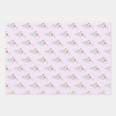 開花ワイルドフラワーガーデンベビーシャワー ラッピングペーパーシート (正面2)