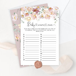 開花ワイルドフラワーベビー名レースベビーシャワーゲーム