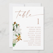 開花ヴィンテージ結婚椿の座席表 招待状 (正面)