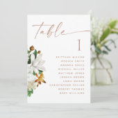 開花ヴィンテージ結婚椿の座席表 招待状 (スタンド正面)