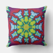 開花万華鏡のように千変万化するパターン枕 クッション (裏面)