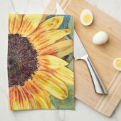 開花付きグレースキッチンタオル キッチンタオル (四つ折り)