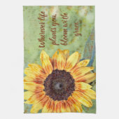 開花付きグレースキッチンタオル キッチンタオル (縦)