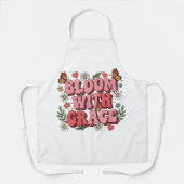 開花付きグレースレトロエプロン エプロン (正面)