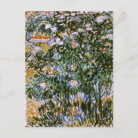 開花低木、ヴァンゴッホファインアート ポストカード (正面)