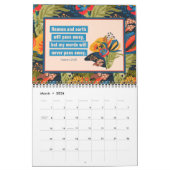 開花信仰抽象芸術フローラカレンダー カレンダー (3月 2026)