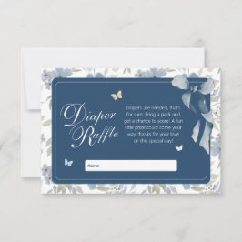 開花及び成長おむつラッフルカード 招待状