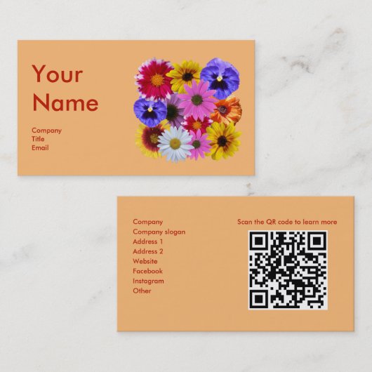 開花名刺 名刺 (正面/裏面)