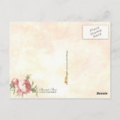 開花図解入りの、写真付きの植物 ポストカード (裏面)