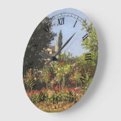 開花園アットザインテアドレスバイクロード・モネ ラージ壁時計 (傾斜)
