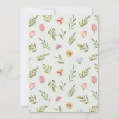 開花園芸用具のベビーDrive-by Baby Shower 招待状 (裏面)