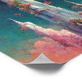 開花塔のファンタジーアートポスター ポスター (角)