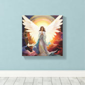 開花希望の少女 キャンバスプリント (インサイチュ (ウッドフロア))