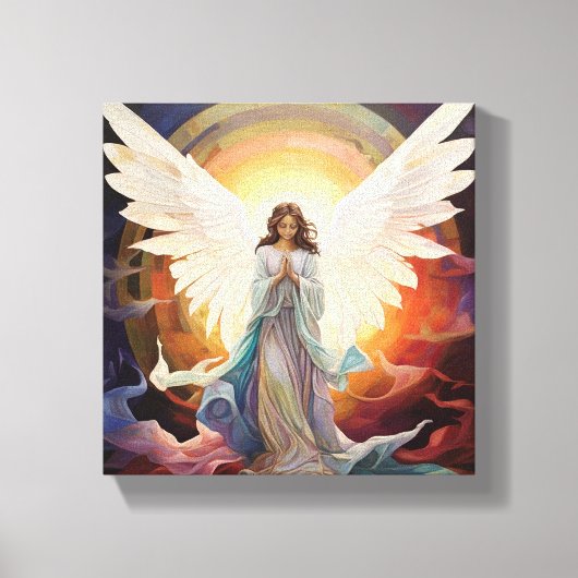 開花希望の少女 キャンバスプリント (正面)