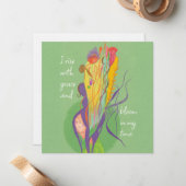 開花強化確認カードの上昇 ノートカード (正面/裏面インサイチュ)