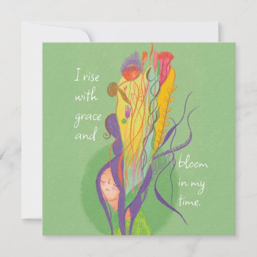 開花強化確認カードの上昇 ノートカード (正面)