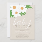 開花性に中立な赤ちゃんシャワーのベビー 招待状 (正面)