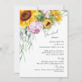 開花愛ひまわり牡丹ブライダルシャワーII 招待状 (正面)