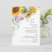 開花愛ひまわり牡丹ブライダルシャワーII 招待状 (スタンド正面)