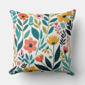 開花明るく クッション (正面)