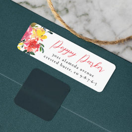 開花春の花スエレガントクリプト差出人住所 ラベル