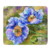 開花春の花抽象芸術絵画・アート カッティングボード (正面)
