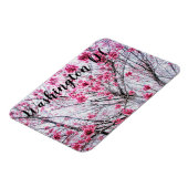 開花木の枝とさくらんぼ マグネット (左側)