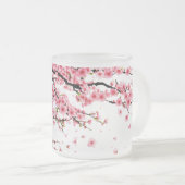 開花枝すりガラスのマグカップ(10 oz) フロストグラスマグカップ (正面右)
