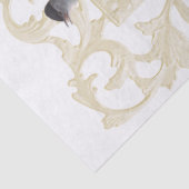 開花枝アイボリー枠の華美鳥 薄葉紙 (詳細)