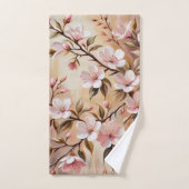 開花枝バスタオル バスタオルセット (ハンドタオル)