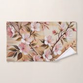 開花枝バスタオル バスタオルセット (ハンドタオル)