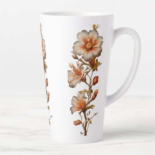 開花枝ラージラテマグ， 17オズ カフェラテマグ (右)