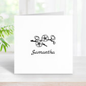 開花枝名前をカスタムする1x1 ラバースタンプ