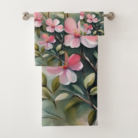 開花枝2バスタオル バスタオルセット (インサイチュ)