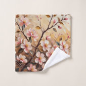 開花枝3バスタオル バスタオルセット (ウォッシュタオル)