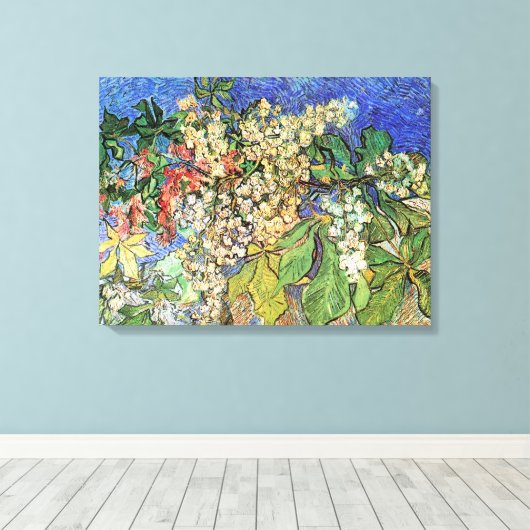 開花栗の枝バイビンセント・ヴァン・ゴッホ キャンバスプリント (インサイチュ (ウッドフロア))