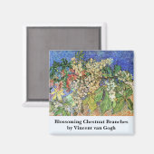 開花栗の枝バイビンセント・ヴァン・ゴッホ マグネット (正面/裏面)