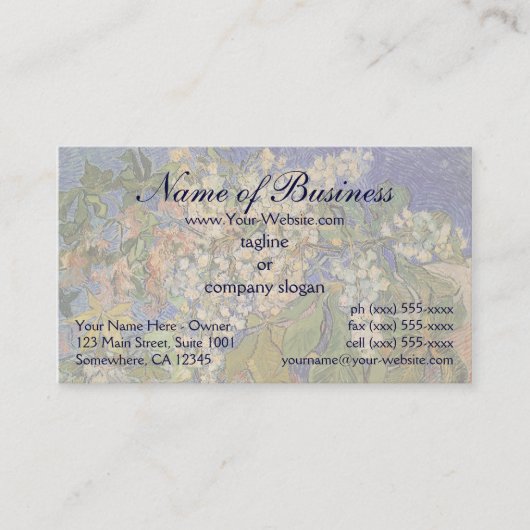 開花栗の枝バイビンセント・ヴァン・ゴッホ 名刺 (正面)