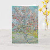 開花桃の木 カード (黄色い花)