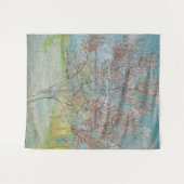 開花桃の木 タペストリー (正面(横))