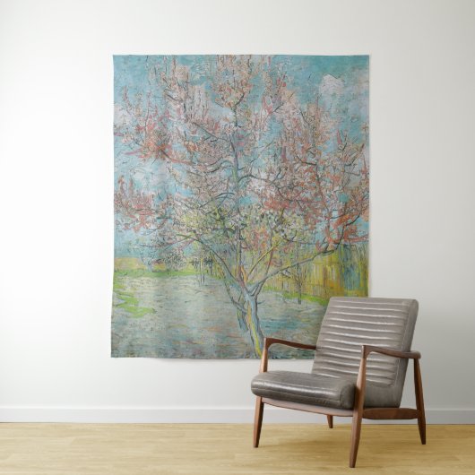 開花桃の木 タペストリー (インサイチュ)