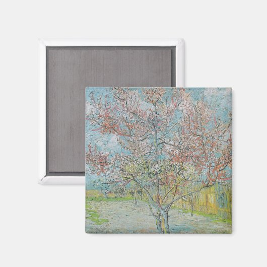 開花桃の木 マグネット (正面/裏面)