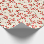 開花桜ピンクフローラプレゼント ラッピングペーパー (角)