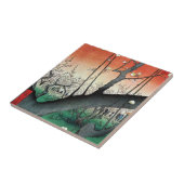 開花梅広重 タイル (側面)