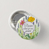 開花植え花勇気付けられる 缶バッジ (正面&裏面)