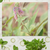 開花植物のハチドリ キッチンタオル (折り畳み)